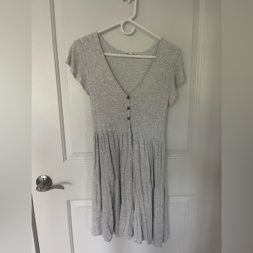 Gray flowy dress